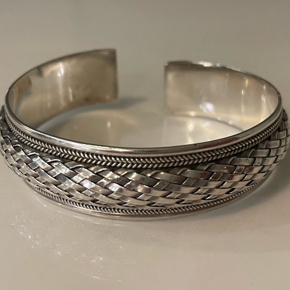 Woven Sterling Silver Cuff